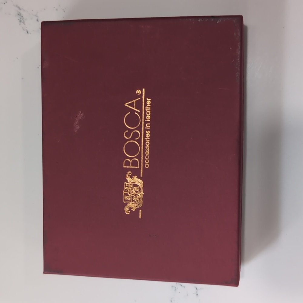 Bosca Dark Brown Leather Bifold Wallet NWOT